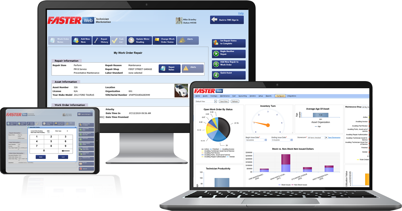 screenshot of FASTER Web